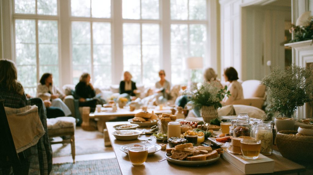 Buffet tijdens een koffietafel met diverse opties voor dieetwensen bij koffietafels.